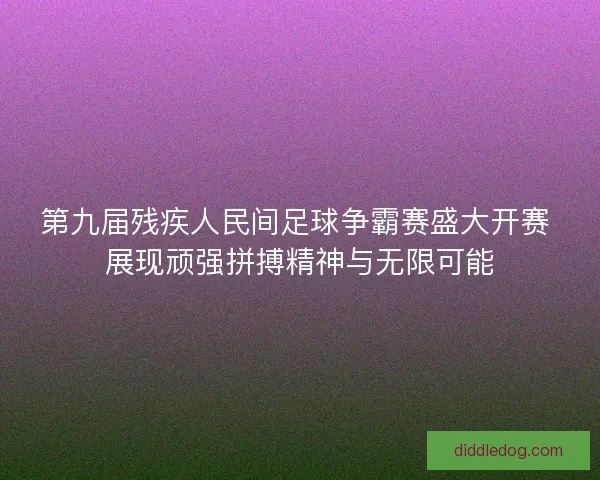 第九届残疾人民间足球争霸赛盛大开赛 展现顽强拼搏精神与无限可能
